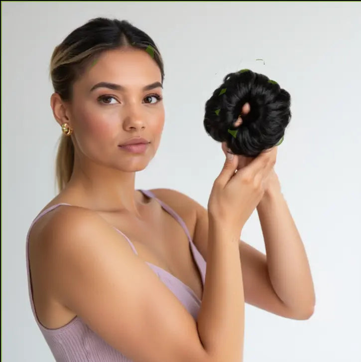 Black Messy Scrunchie.