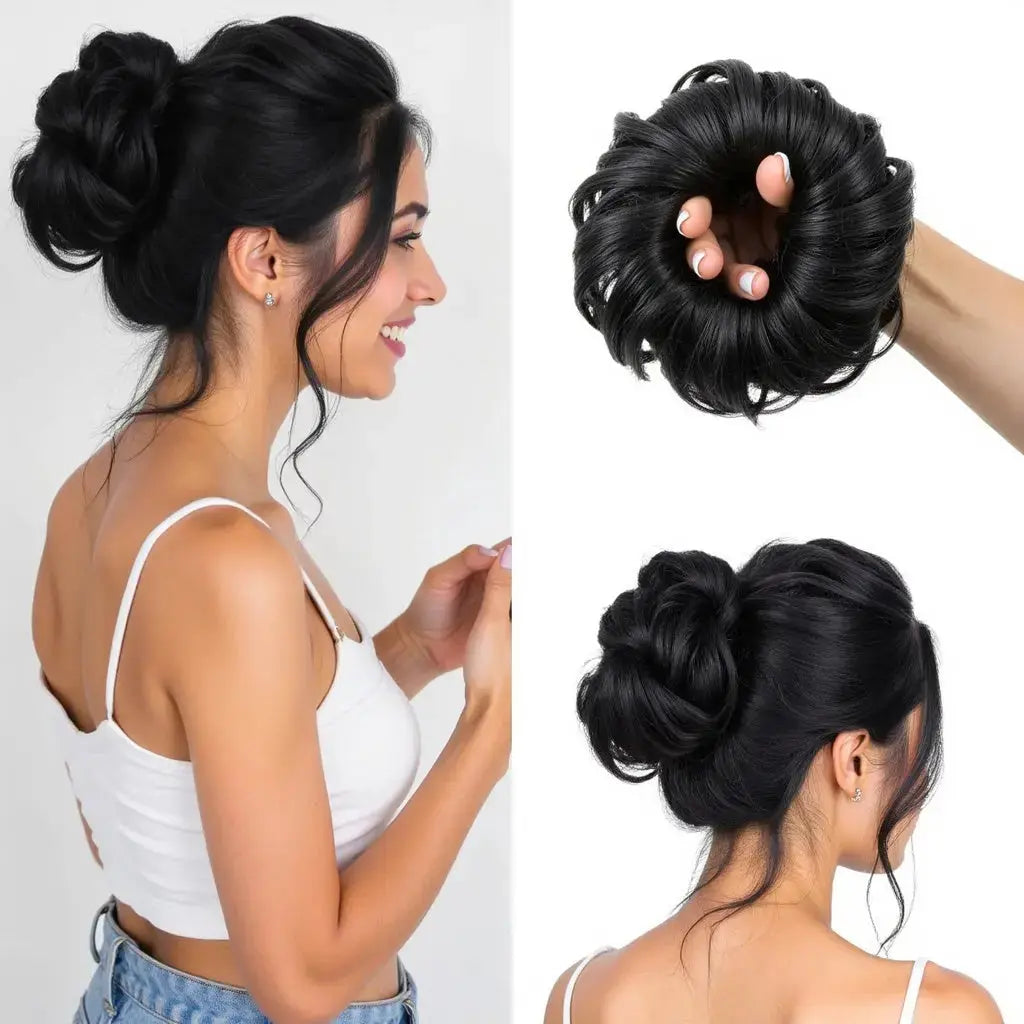 Black Messy Scrunchie.