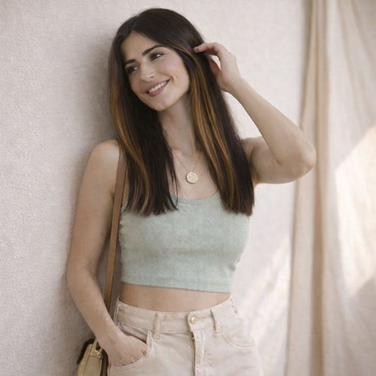 Natural Brown Streaks - Straight