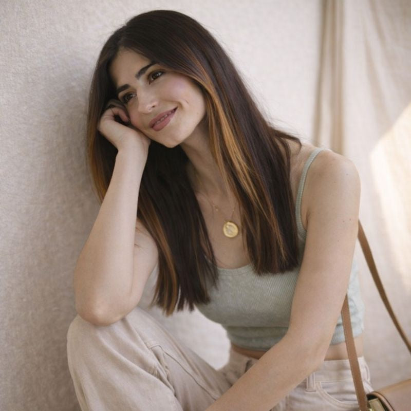 Natural Brown Streaks - Wavy