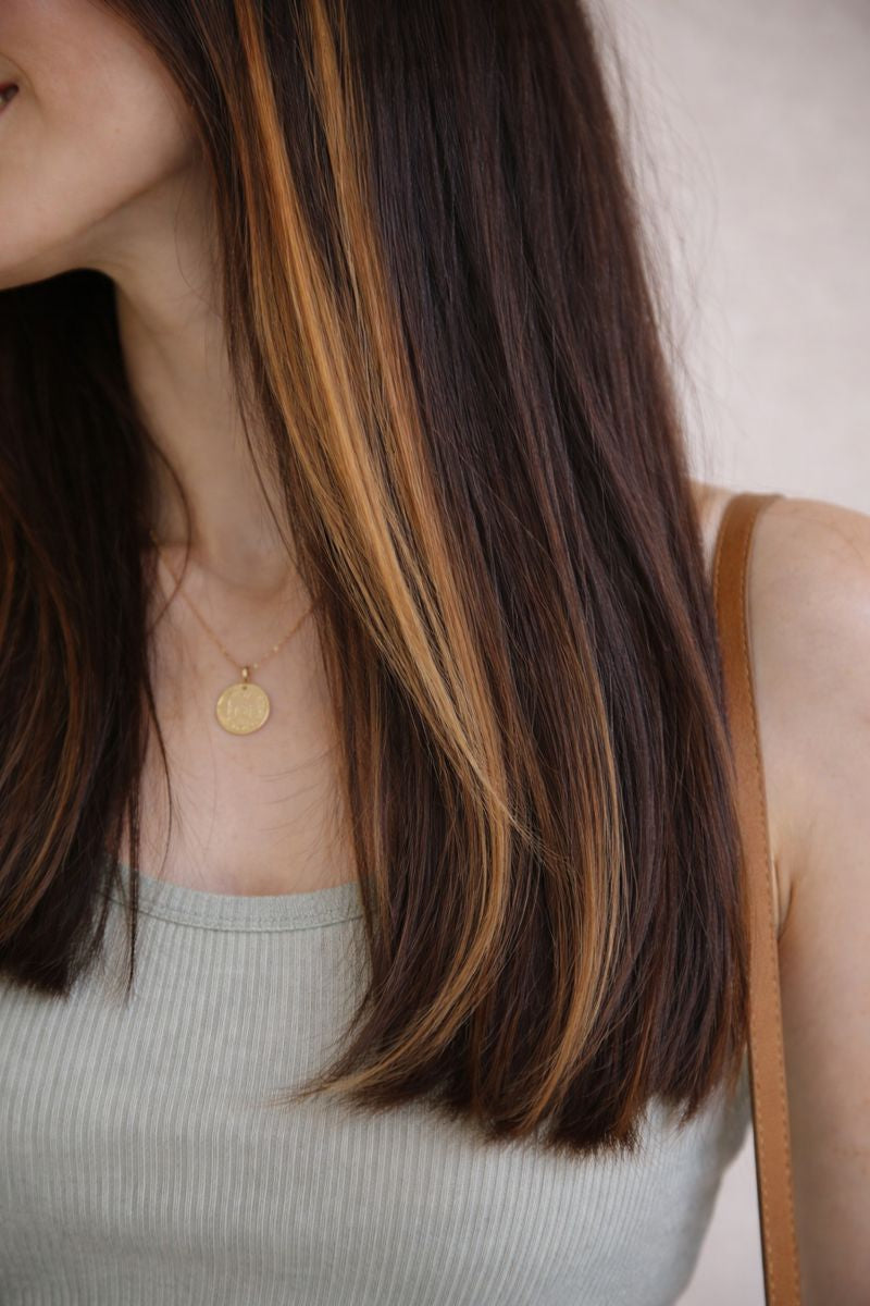 Natural Brown Streaks - Wavy