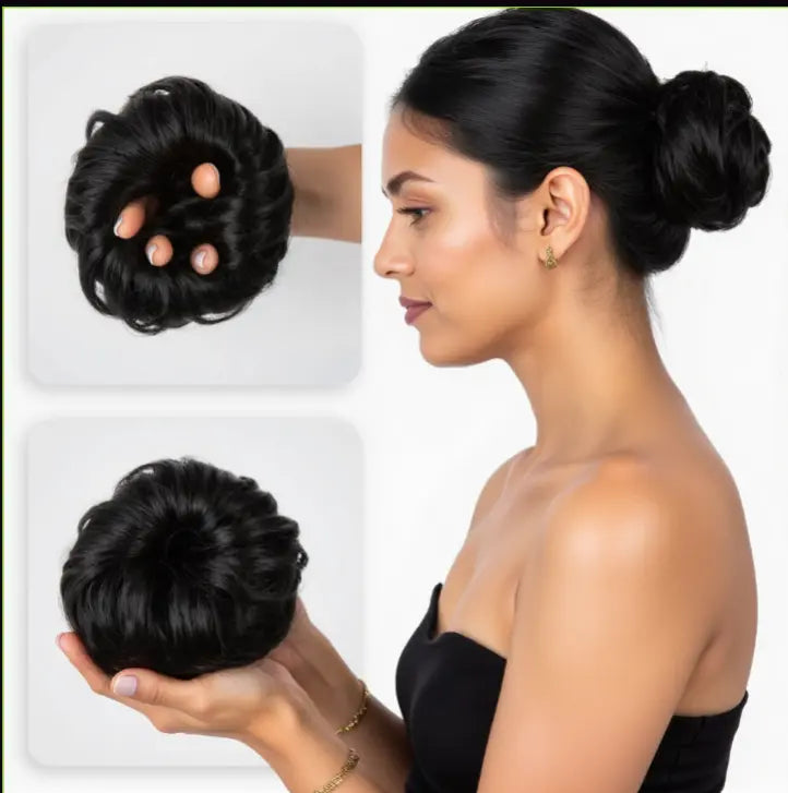 Black Messy Scrunchie.