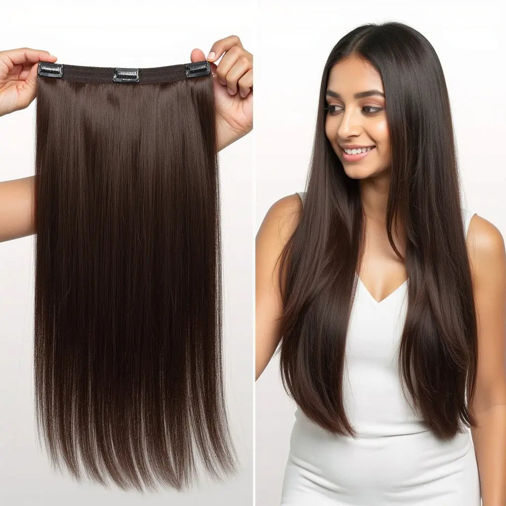 Three Clip Weft- Dark Brown.
