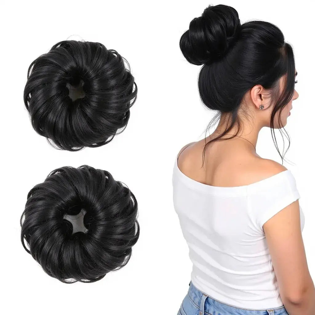 Black Messy Scrunchie.