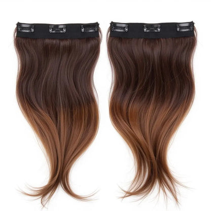 Clip-in Hair Extensions- Straight Brown Ombre.